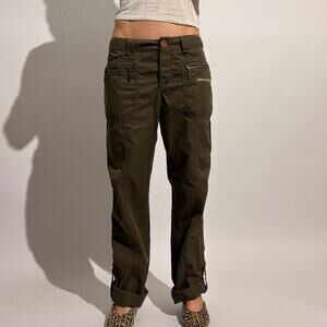 DKNY Active Forest Green Cargo Pants - Size 6